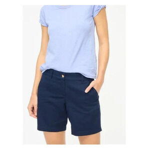 J. Crew Size 00 Cotton 7" Classic Chino Shorts Navy Blue BO201